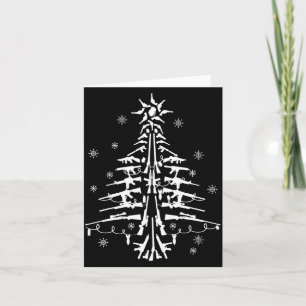 Guns Christmas Tree Xmas For Men Military  Card