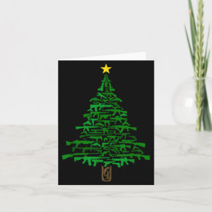 Guns Christmas Tree - Xmas Gift For Guns Lover Card