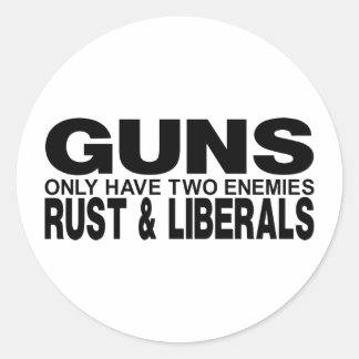 GUNS CLASSIC ROUND STICKER