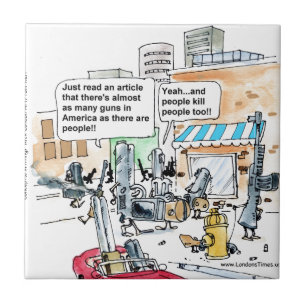 Guns Don't Kill Funny Gifts, Tees & Cards Tile