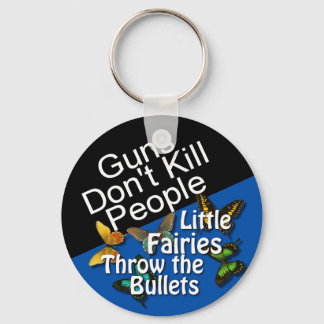 Guns Don't Kill People Button Key Ring