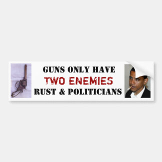 guns only have two enemies, rust and politicians bumper sticker
