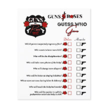 Guns or Roses Gender Reveal Baby Shower Photo Game