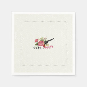 Guns or Roses Gender Reveal Napkin