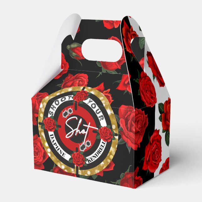 Guns or Roses Gender Reveal| Shoot your Shot Favour Box (Front Side)