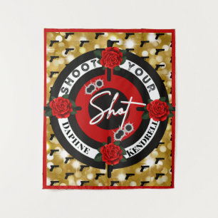 Guns or Roses Gender Reveal   Shoot your Shot Tapestry