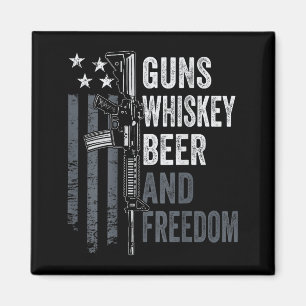 Guns Whisky Beer And Dom - Funny Drinking Gun (on  Magnet