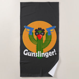Gunslinger Cactus Design - Beach Towel