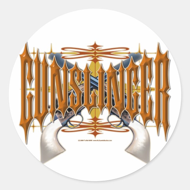 Gunslinger Classic Round Sticker (Front)