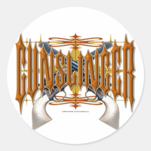 Gunslinger Classic Round Sticker