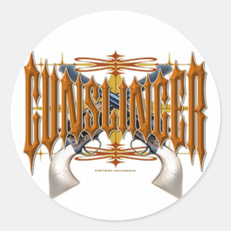 Gunslinger Classic Round Sticker