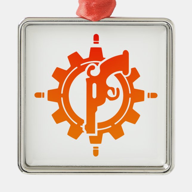 Gunslinger Sharpshooter Sniper Gunner DnD Metal Tree Decoration (Front)