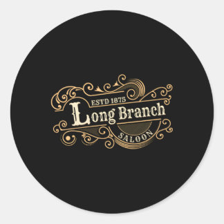 Gunsmoke Long Branch Saloon Tv Classic Round Sticker