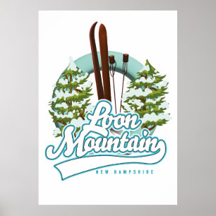 Gunstock Mountain New Hampshire ski poster