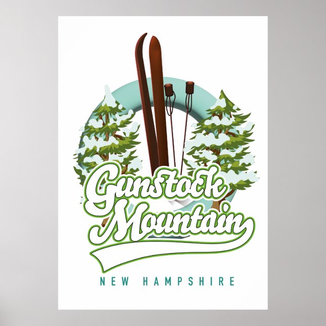 Gunstock Mountain New Hampshire ski poster (Front)