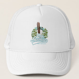 Gunstock Mountain New Hampshire ski poster Trucker Hat