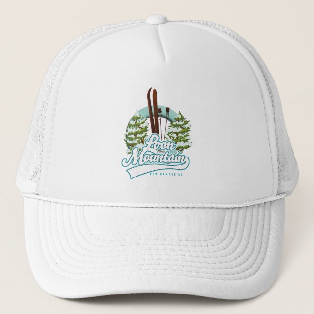 Gunstock Mountain New Hampshire ski poster Trucker Hat (Front)