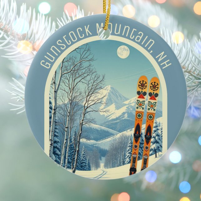 Gunstock Mountain New Hampshire ski souvenir  Ceramic Tree Decoration (Creator Uploaded)