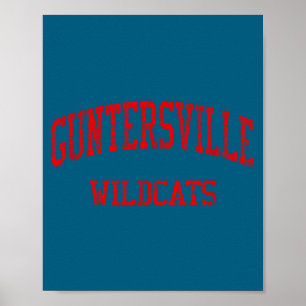 Guntersville high school hs guntersville al vintag poster