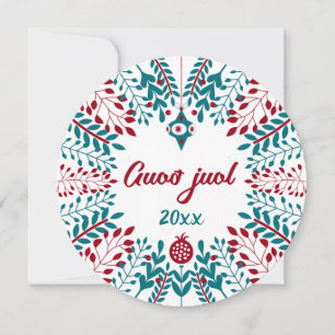 Guoð juol Elfdalian Övdalian Christmas Greeting Holiday Card