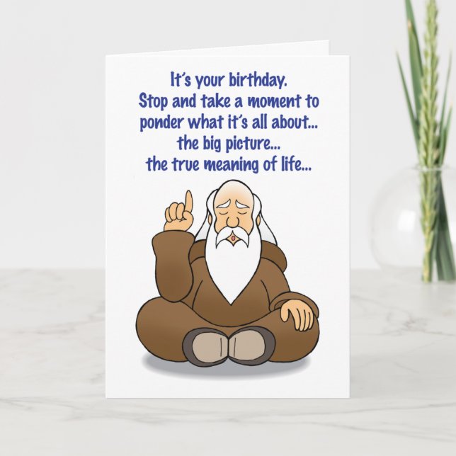 Guru Humourous Birthday Card (Front)