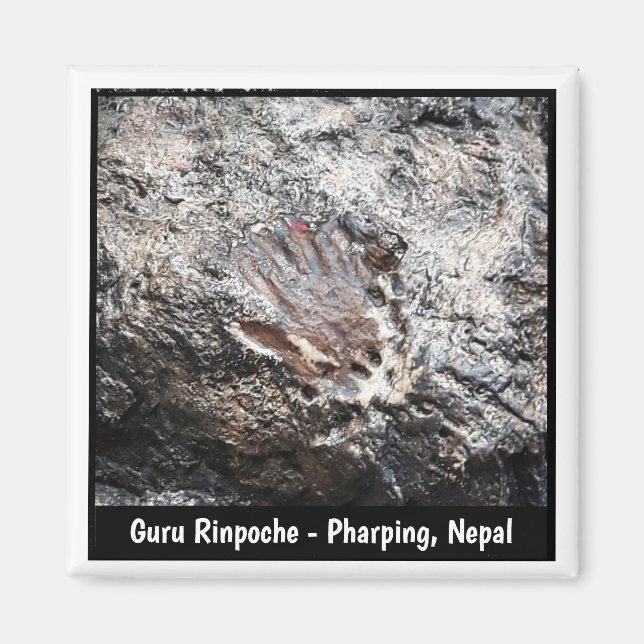 Guru Rinpoche Hand Imprint, Pharping Cave - Nepal Magnet (Front)