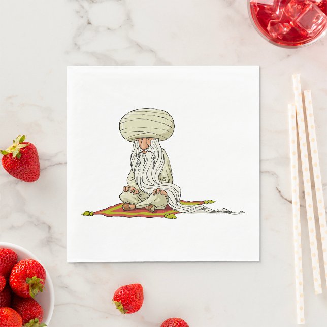 Guru With A Long Beard Napkin (Creator Uploaded)