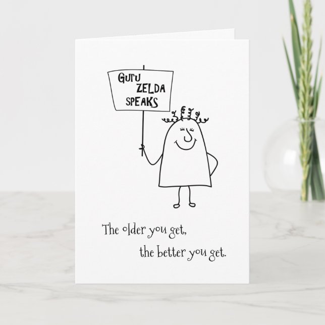 Guru Zelda Add Name-Age Bunch of Birthday Greeting Card (Front)