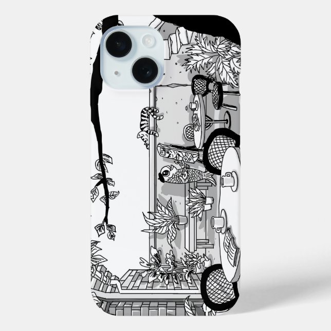 Gusandong Library Village Mural iPhone case (Back)