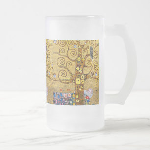 Gustav Klimit , The Tree of Life Frosted Glass Beer Mug