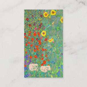 Gustav Klimt 1907,Farm Garden with Sunflowers. Business Card
