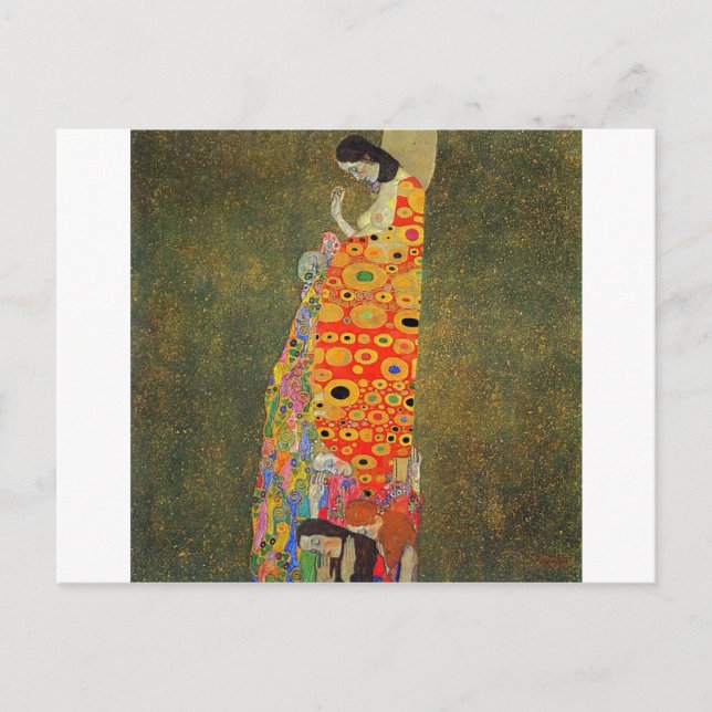 Gustav Klimt Abandoned Hope Postcard (Front)