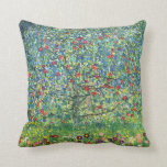 Gustav Klimt: Apple Tree Cushion<br><div class="desc">A beautiful classic pillow featuring a colourful apple tree,  painted by the Austrian symbolist painter Gustav Klimt.</div>