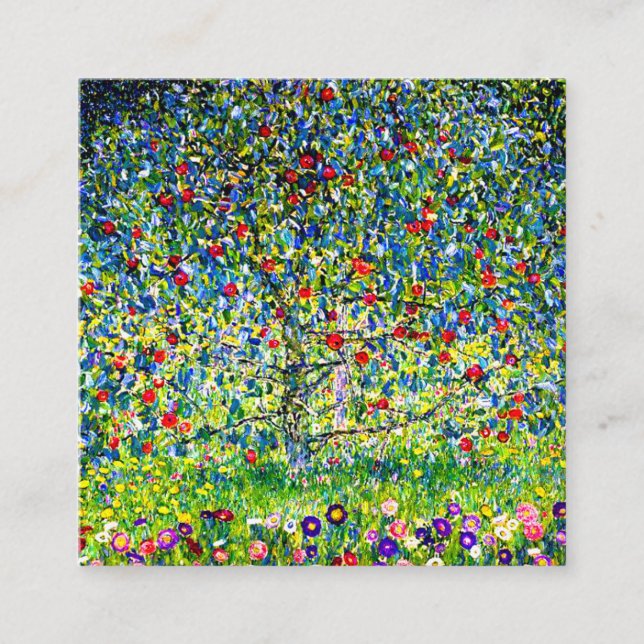 Gustav Klimt Apple Tree Enclosure Card (Front)