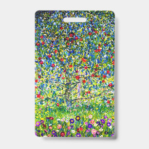 Gustav Klimt Apple Tree ID Badge