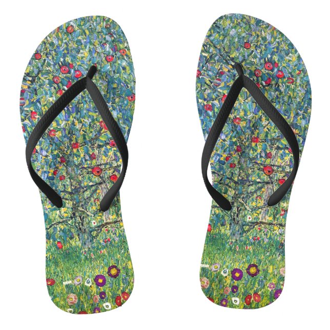 Gustav Klimt - Apple Tree Jandals (Footbed)