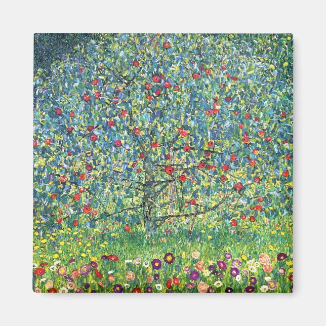Gustav Klimt: Apple Tree Magnet (Front)