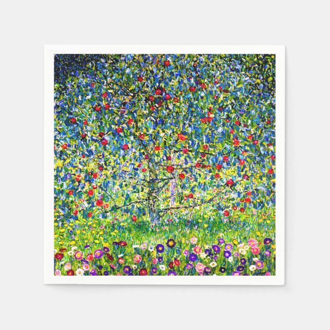 Gustav Klimt Apple Tree Napkin (Front)