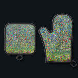 Gustav Klimt - Apple Tree Oven Mitt & Pot Holder Set<br><div class="desc">Apple Tree I - Gustav Klimt,  Oil on Canvas,  1907</div>