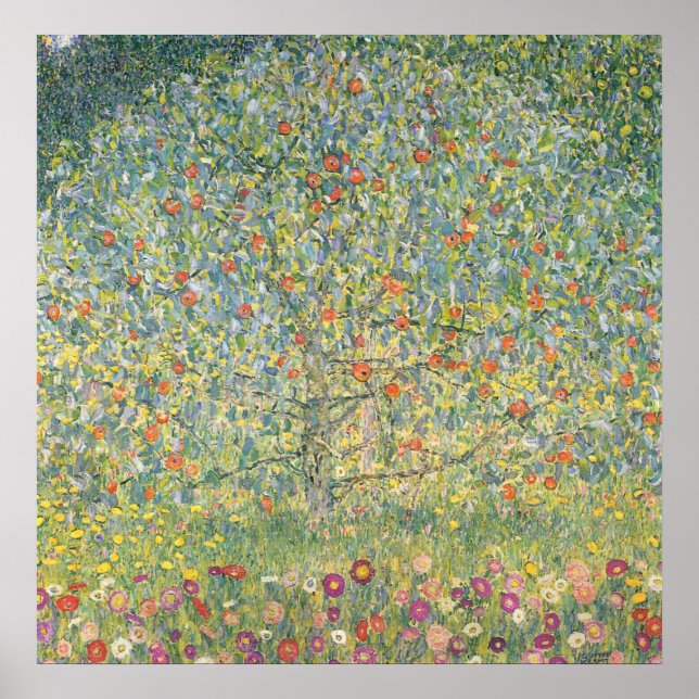 Gustav Klimt Apple Tree Poster (Front)