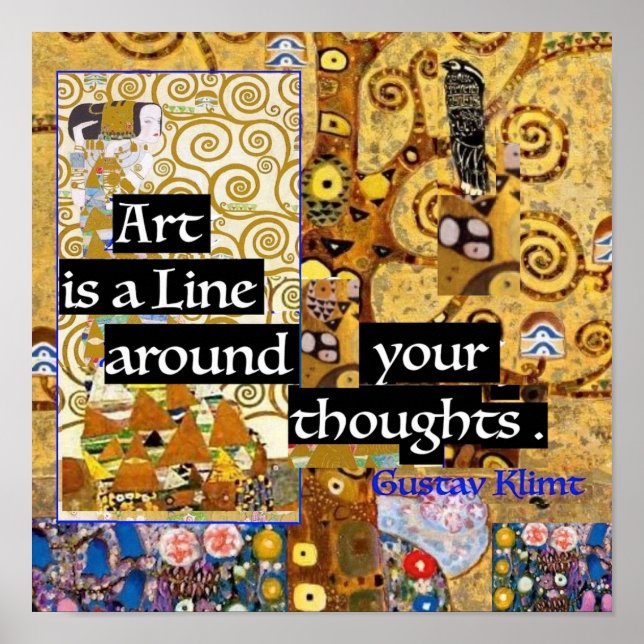 Gustav Klimt Art is a Line Poster (Front)