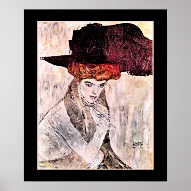 Gustav Klimt artwork, Der Schwarze Hut Poster (Front)