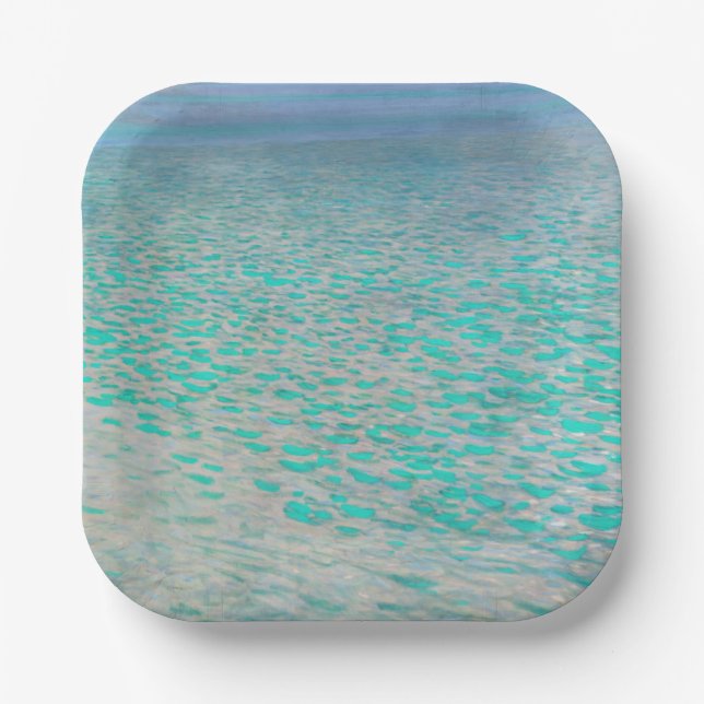 Gustav Klimt - Attersee Paper Plate (Front)