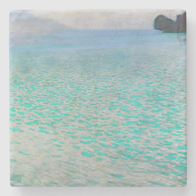 Gustav Klimt - Attersee Stone Coaster (Front)