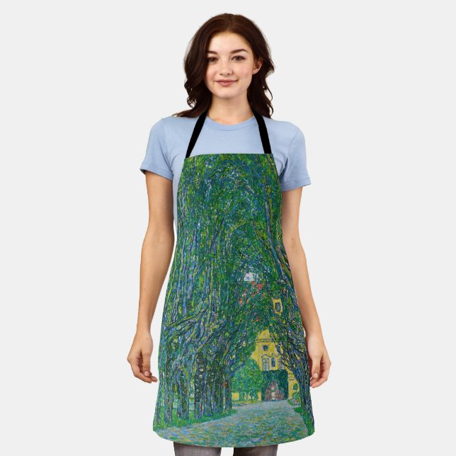 Gustav Klimt - Avenue in the Park Schloss Kammer Apron (Worn)