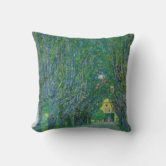Gustav Klimt - Avenue in the Park Schloss Kammer Cushion (Front)