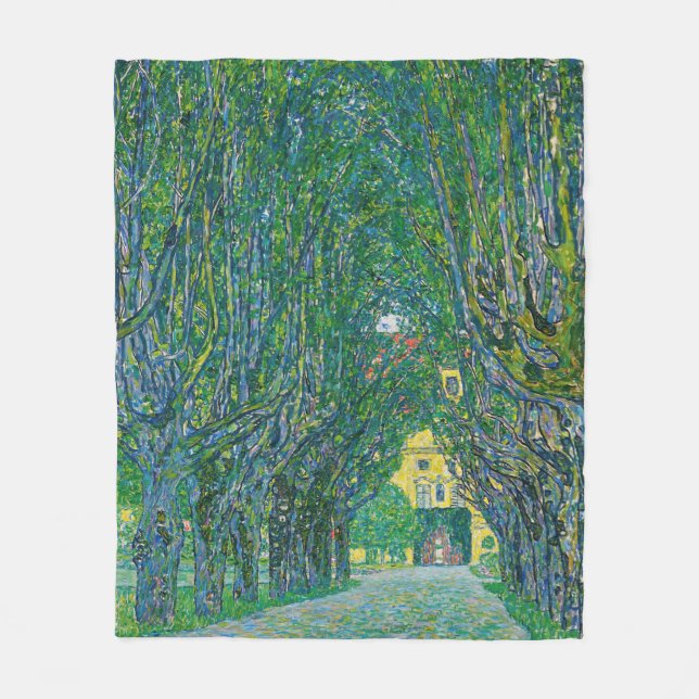 Gustav Klimt - Avenue in the Park Schloss Kammer Fleece Blanket (Front)