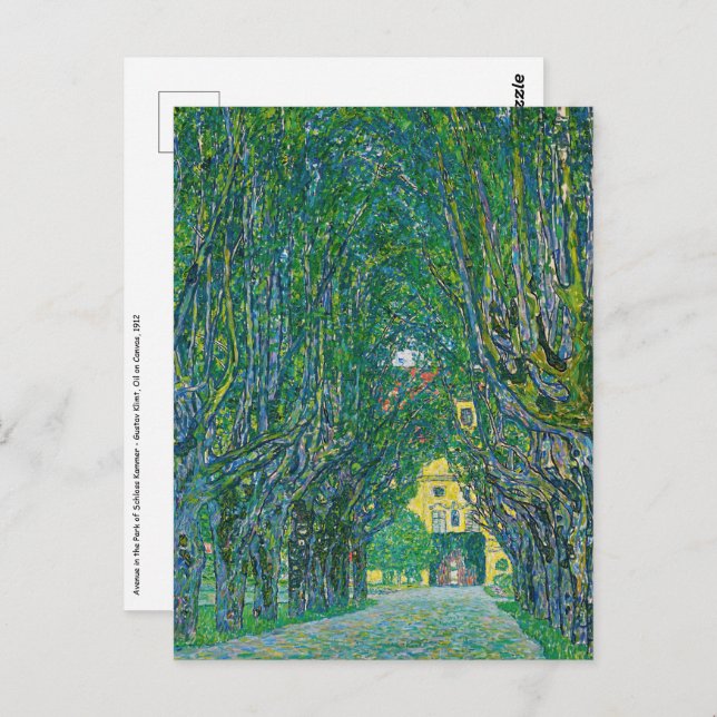 Gustav Klimt - Avenue in the Park Schloss Kammer Postcard (Front/Back)