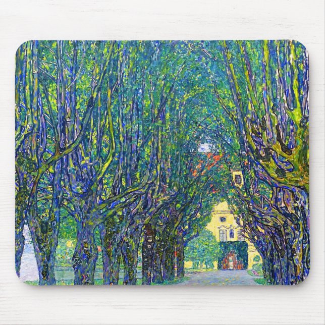 Gustav Klimt Avenue of Schloss Kammer Park Mouse Pad (Front)