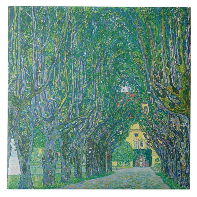 Gustav Klimt: Avenue of Schloss Kammer Park Tile (Front)